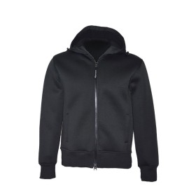 Felpa in misto cotone con zip lunga colore Nero - UDB