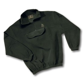 Maglia pile con zip e marsupio da caccia colore Verde - CBC
