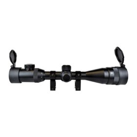 3-9x40 OPTICS, ILLUMINATED RETICLE, PARALLAX CORRECTOR with RINGS for WEAVER BASES - JS TACTICAL