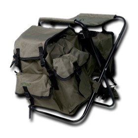 Sediolino da caccia con zaino e borsa termica staccabile colore Verde - UDB